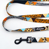 Long Dog Leash Wild Animals Psiakrew width 2 cm (0.78"),  black snap hook 7 cm (3,15")