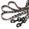 Dog Leash Pirates width 2.5 cm, 1"  wide, big black snap hook