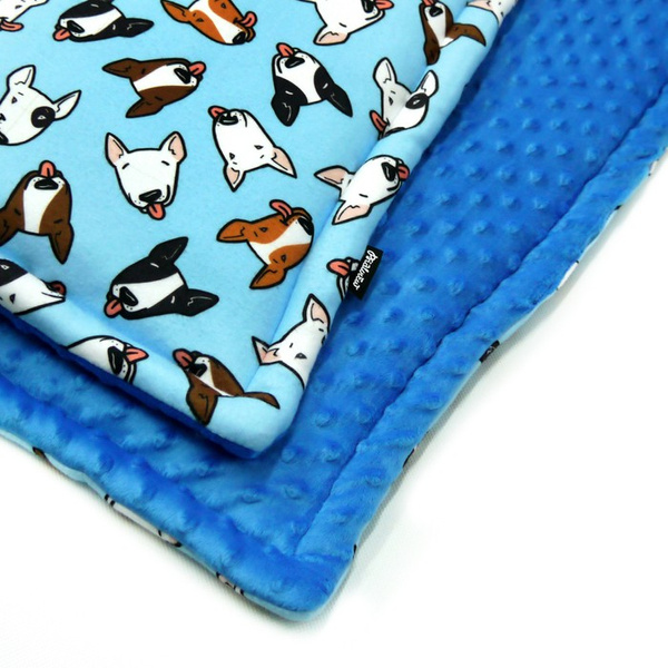 Dog Blanket Bull Terriers Psiakrew, Mat, Minky fleece plaid