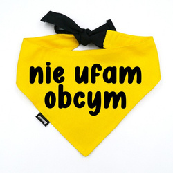 Bandana for Dog NIE UFAM OBCYM Psiakrew, personalized tied handkerchief, yellow bandana scarf