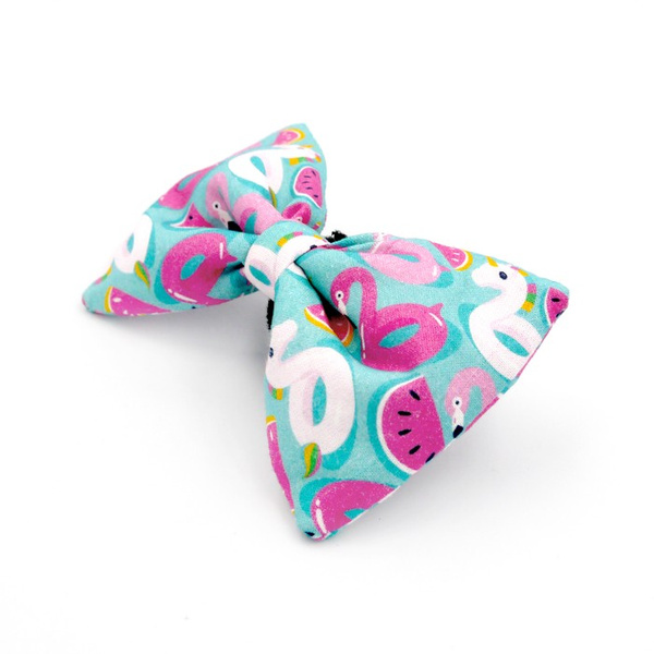 Dog Bow Tie Azure Pool Pet Bow Tie, Bowtie, Collar Attachment