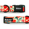 Dog Collar Fruit Jelly Psiakrew 2.5 cm 1"  wide, black fittings