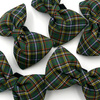 Muszka w szkocką kratę Tartan ciemnozielona dla Psa Kota ozdoba przypinana do obroży Psiakrew