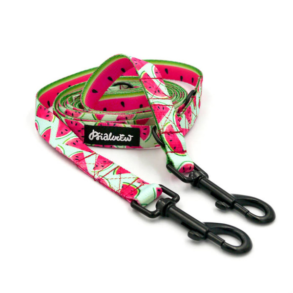 Dog Leash Watermelon width 2 cm wide, black snap hook 7 cm