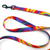 Dog Leash Tie Dye width 2 cm 0.78 ", black extras  