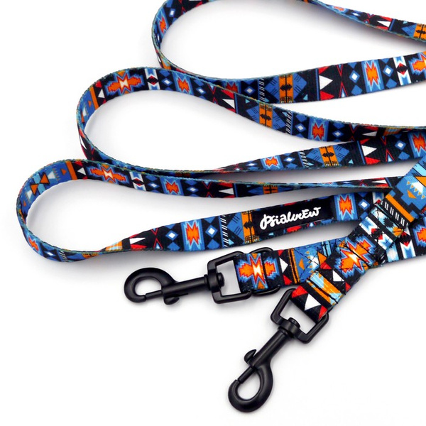 Long Dog Leash Sorry Winnetou Psiakrew width 2 cm (0.78"), black snap hook 6 cm