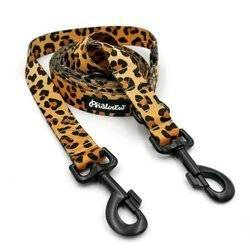 Dog Leash Tarzan width 2.5 cm, 1" wide, pink gold, big snap hook 8 cm