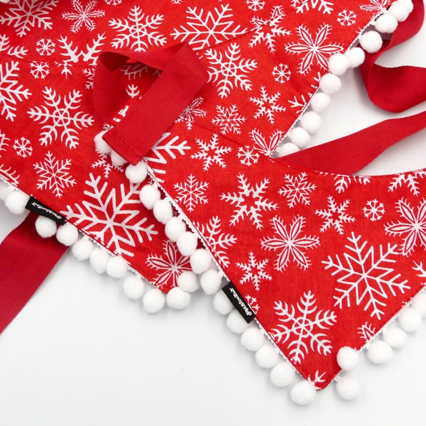Dog Bandana Snowflakes handkerchief style to tie around your pet’s neck
