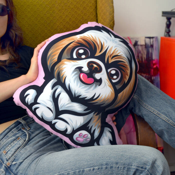 Shih Tzu Dog Decorative Pillow Cushion Stuffed Doggy cuddly mascot
