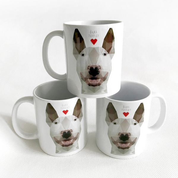 Mug with White Geo Bull Terrier