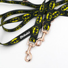 Long Dog Leash Batdog width 2 cm (0.78") wide, rose gold snap hook 6 cm