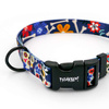 Dog Collar Psiakrew Día de los Muertos 2.5 cm, 1" wide, black extras
