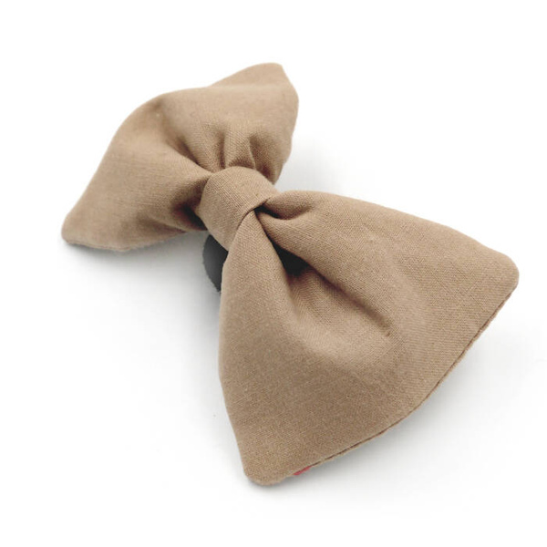Beige Dog Bow Tie Psiakrew, Pet Bow Tie, Bowtie, Collar Attachment