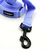 Dog Leash Lavender width 2.5 cm, 1" wide, black snap hook 8cm