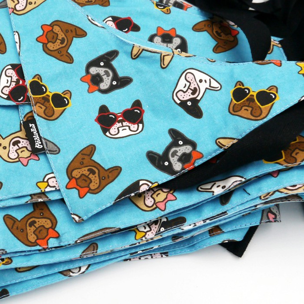French Bulldog Psiakrew Bandana, gebundenes Taschentuch, Baumwollschal