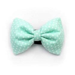 Mint and white polka dot Dog Bow Tie Tito, Pet Bow Tie, Bowtie, Collar Attachment