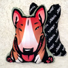 Decorative Dog Pillow Cushion Bull Terrier red cuddly mascot
