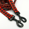 Dog Leash Lumberjack width 2.5 cm, 1" wide, big black snap hook 8 cm
