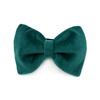Velvet Dark Green bow tie for a dog an elegant ornament for special occasions, attached to the collar