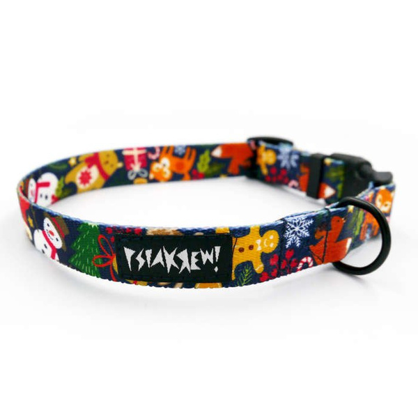 Dog Collar Psiakrew Winter is coming, 2 cm 0.78"  wide, for smaller dogs