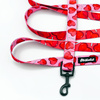 Dog Leash Lollipops Psiakrew width 2.5 cm, 1"  wide, snap hook black 6cm