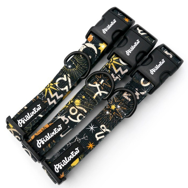 Obroża dla psa regulowana klamra zatrzaskowa Zodiak Psiakrew 2,5 cm czarne okucia