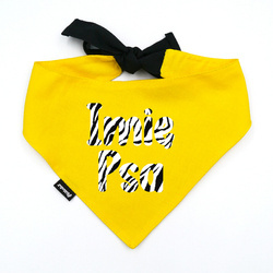 Bandana with the name of the Dog Psiakrew, personalized tied handkerchief, red bandana scarf Zebra