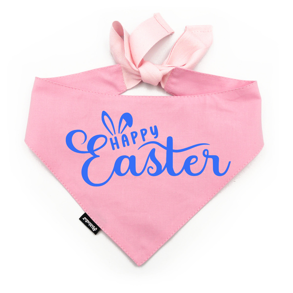 Personalized Pink Bandana for Dog Happy Easter Psiakrew