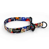 Half-choke collar Día de los Muertos, 2.5 cm wide, medium and big dogs, black extras