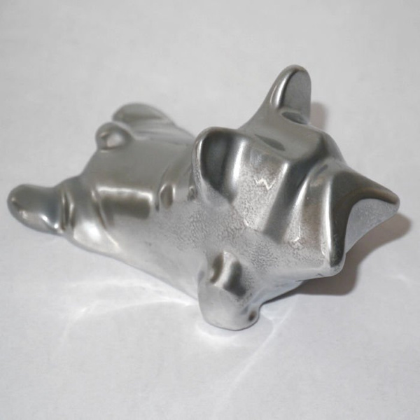 Sculpture French Bulldog Silver Yoga
