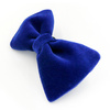 Velvet dark blue bow tie for a dog an elegant ornament for special occasions, attached to the collar
