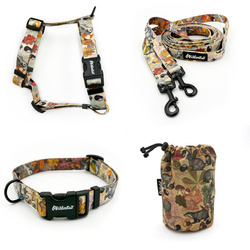 ZUBEHÖRSATZ für einen kleinen Hund Forest Treasures Psiakrew Serie; Halsband, Geschirr, Leine, Sachet für Hundeleckerli