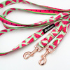 Long Dog Leash Watermelon Psiakrew width 2 cm (0.78") wide, rose gold snap hook 6 cm