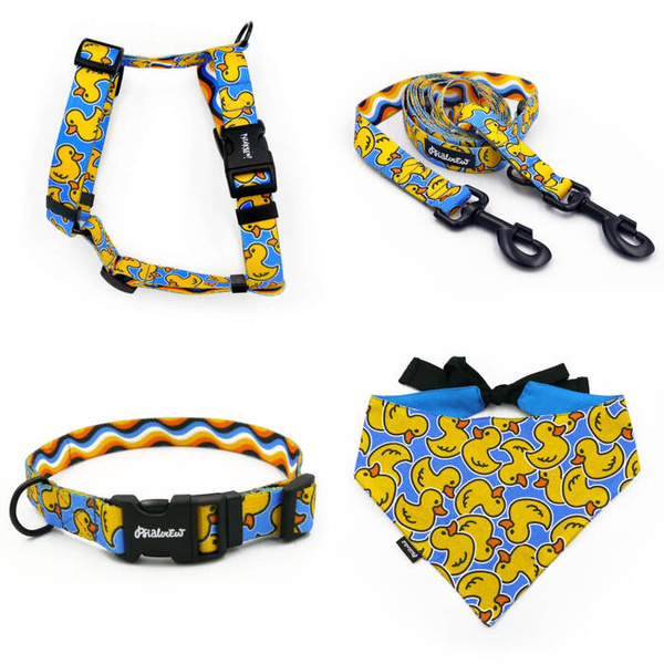 Premium Dog Bandana Ducky Duck handkerchief style to tie around your pet’s neck