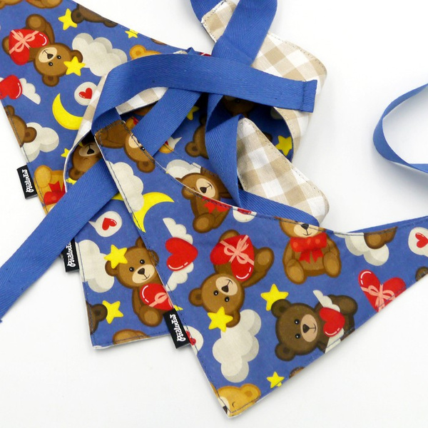 Teddy Bear Psiakrew Bandana, gebundenes Taschentuch, Baumwollschal