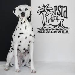 Naklejka na ścianę Psia Miejscówka, naklejki z psem informacyjne dekoracyjne Psiakrew