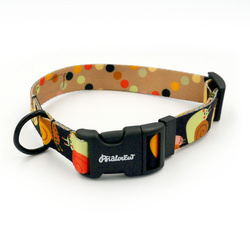 Dog Collar Snail Family Psiakrew 2.5 cm 1"  wide, black fittings