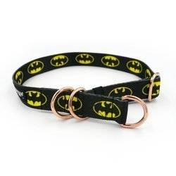 Half-choke collar Batdog, 2.5 cm wide, medium and big dogs, rose gold