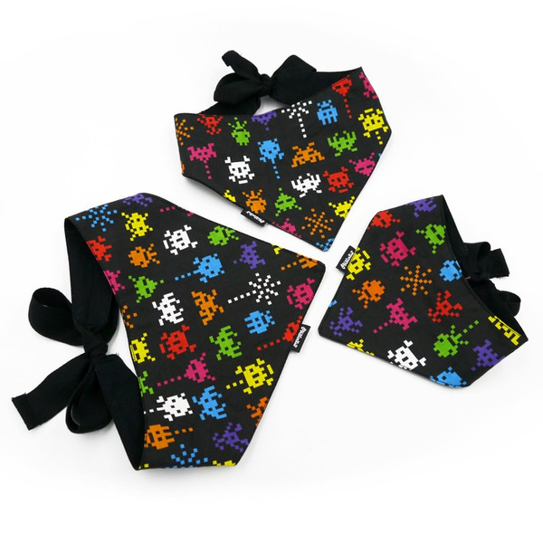 Dog Bandana Invaders Psiakrew handkerchief style to tie around your pet’s neck