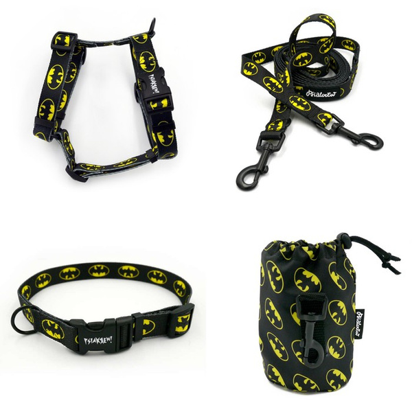 ACCESSORY KIT. Small dog. BatDog Psiakrew Series; Collar, Harness, Leash, Sachet for dog treats