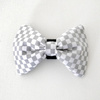Grey and white checker Dog Bow Tie Lissi, Pet Bow Tie, Bowtie, Collar Attachment