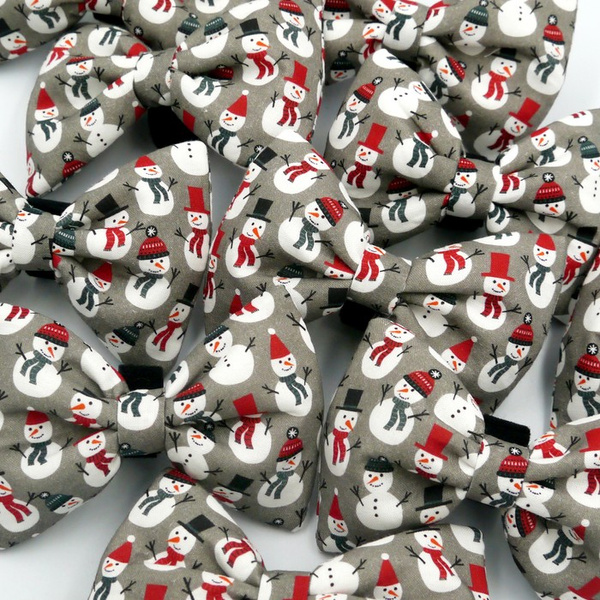 Weihnachten Hundefliege Katzenhalsband Dekoration- Schneemann