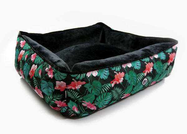 Bed for dog, Bedding for pets, Tropical Monstera, Psiakrew Design