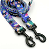 Dog Leash Magic Jungle width 2.5 cm, 1" wide, big black snap hook 8 cm