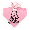 Rosa personalisiertes Hundehalstuch, Ihre Logo-Grafik, gebundenes Taschentuch, Schal Psiakrew
