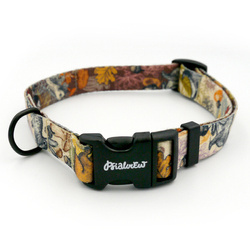 Dog Collar Forest Treasures Psiakrew, 2 cm 0.78"  wide, for smaller dogs black extras