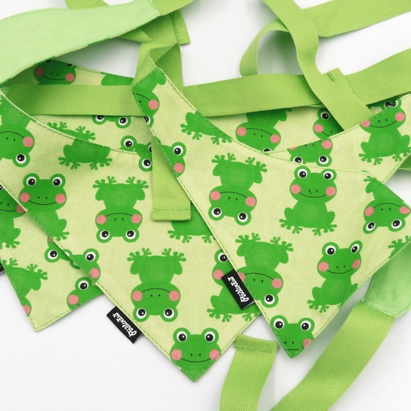 Green Frogs Psiakrew Bandana, gebundenes Taschentuch, Baumwollschal