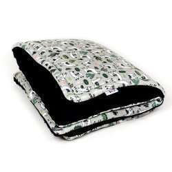 Koc dla psa dla psa w lamy, Lama, mata, pled polar Minky szara