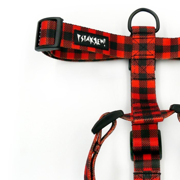 Szelki dla Psa Guard Lumberjack dla średnich i większych psów, taśma 2,5 cm, czarne okucia