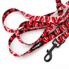 Long Dog Leash Lipstick width 2 cm (0.78") wide, black snap hook